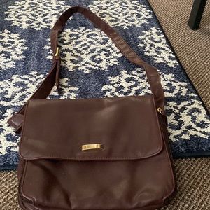 Small strap burgundy purse